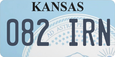 KS license plate 082IRN