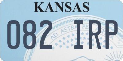 KS license plate 082IRP