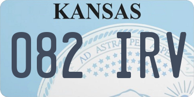 KS license plate 082IRV