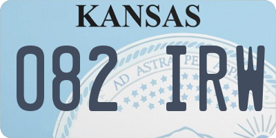 KS license plate 082IRW