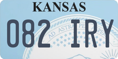 KS license plate 082IRY