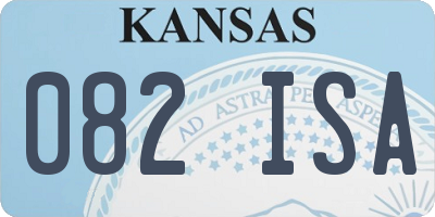 KS license plate 082ISA