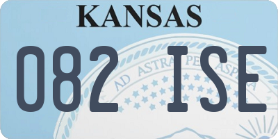 KS license plate 082ISE