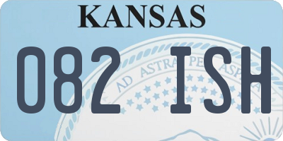 KS license plate 082ISH