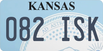 KS license plate 082ISK