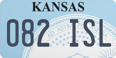 KS license plate 082ISL