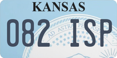 KS license plate 082ISP