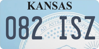 KS license plate 082ISZ