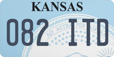 KS license plate 082ITD
