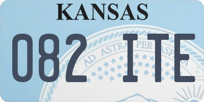 KS license plate 082ITE