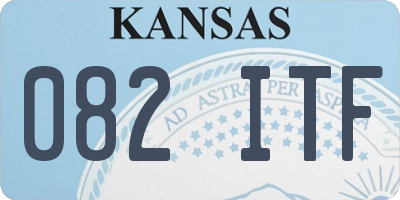 KS license plate 082ITF