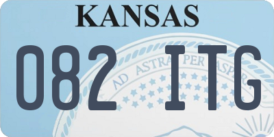KS license plate 082ITG