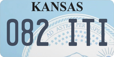 KS license plate 082ITI