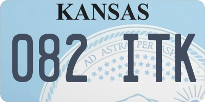 KS license plate 082ITK