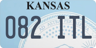 KS license plate 082ITL