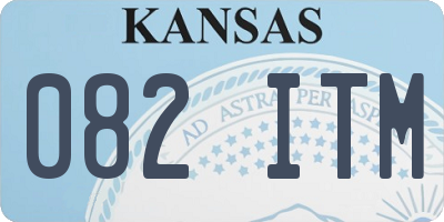 KS license plate 082ITM