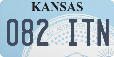 KS license plate 082ITN