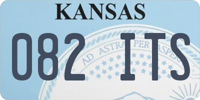 KS license plate 082ITS