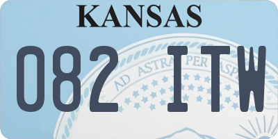 KS license plate 082ITW