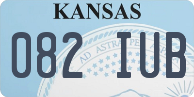 KS license plate 082IUB
