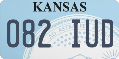 KS license plate 082IUD