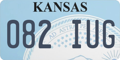 KS license plate 082IUG