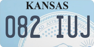 KS license plate 082IUJ