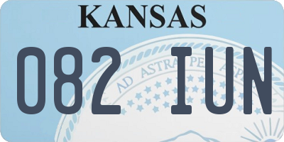 KS license plate 082IUN