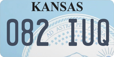 KS license plate 082IUQ