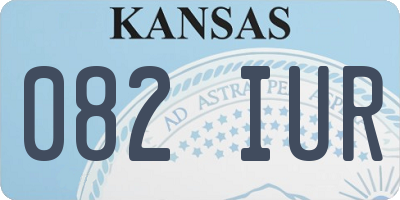 KS license plate 082IUR