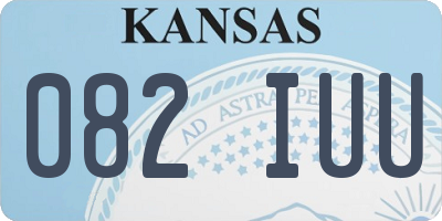 KS license plate 082IUU