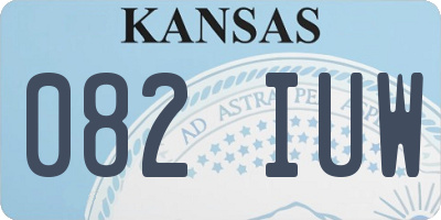 KS license plate 082IUW