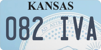 KS license plate 082IVA
