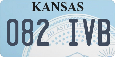 KS license plate 082IVB