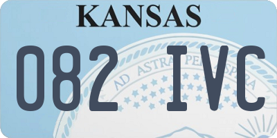 KS license plate 082IVC