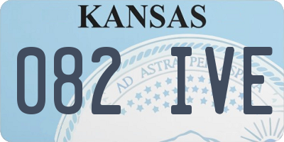 KS license plate 082IVE