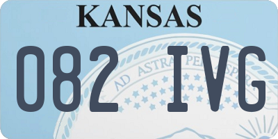 KS license plate 082IVG