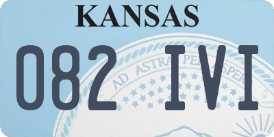 KS license plate 082IVI