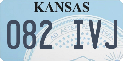 KS license plate 082IVJ