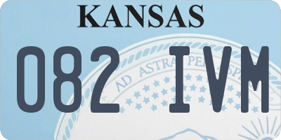 KS license plate 082IVM