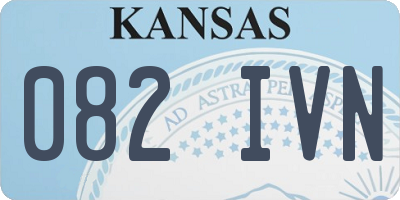 KS license plate 082IVN