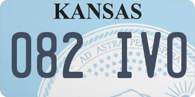 KS license plate 082IVO