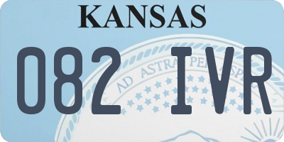 KS license plate 082IVR