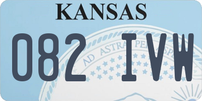 KS license plate 082IVW