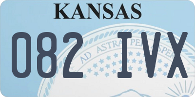 KS license plate 082IVX