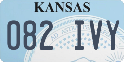 KS license plate 082IVY