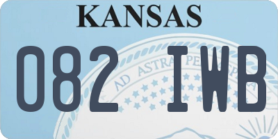 KS license plate 082IWB