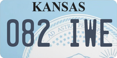 KS license plate 082IWE
