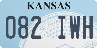 KS license plate 082IWH
