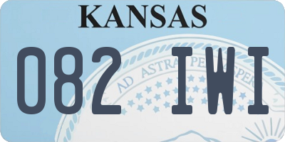 KS license plate 082IWI